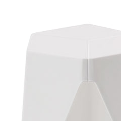 ArtissIn Set of 2 Puzzle Stool Plastic Stacking Bar Stools Dining Chairs Kitchen White