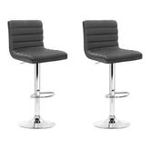 Artiss Set of 2 Bar Stools Kitchen Stool Dining Chairs Grey