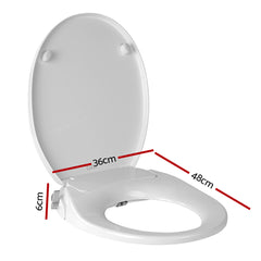 Non Electric Bidet Toilet Seat Bathroom - White