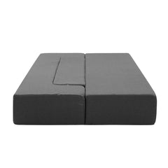 Giselle Bedding Portable Sofa Bed Folding Mattress Lounger Chair Ottoman Grey.