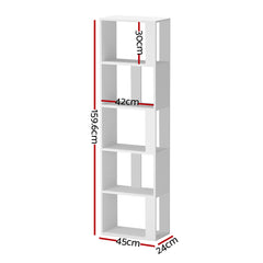 Artiss Display Shelf Shelves 5 Tier Storage Bookshelf Bookcase Ladder Stand Rack