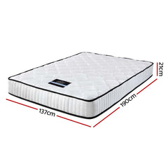 Giselle Bedding Peyton Pocket Spring Mattress 21cm Thick Double.