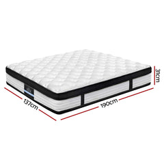 Giselle Bedding Devon Euro Top Pocket Spring Mattress 31cm Thick Double.