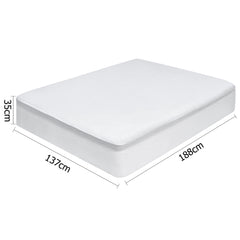 Giselle Bedding Double Size Waterproof Bamboo Mattress Protector