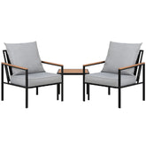 Gardeon Outdoor Furniture 3pcs Lounge Setting Bistro Set Chairs Table Patio