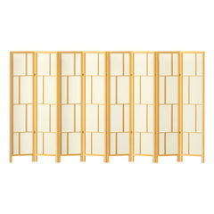 Artiss Ashton Room Divider Screen Privacy Wood Dividers Stand 8 Panel Natural