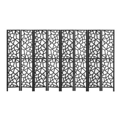 Artiss Clover Room Divider Screen Privacy Wood Dividers Stand 8 Panel Black