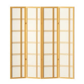 Artiss Room Divider Screen Privacy Wood Dividers Stand 4 Panel Nova Natural