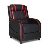 Artiss Recliner Chair Gaming Racing Armchair Lounge Sofa Chairs Leather Black.