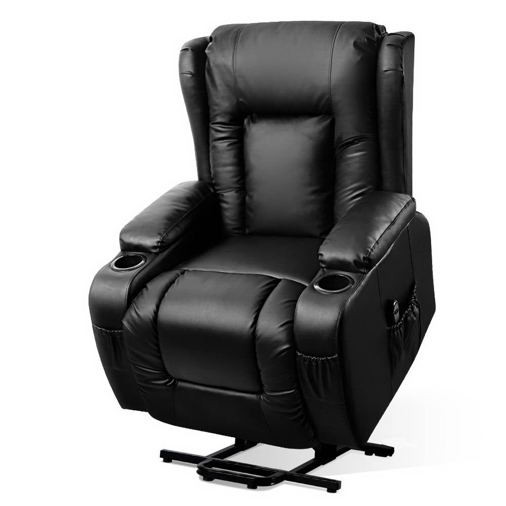 Artiss Electric Recliner Chair Lift Heated Massage Chairs Lounge Sofa Leather.