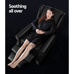 Artiss Recliner Chair Sofa Armchair Lounge Black Leather.