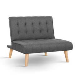 Artiss Linen Sofa Bed Lounge Chair Single Seater Modular Bed Set.