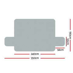 Artiss Sofa Cover Quilted Couch Covers 100% Water Resistant 4 Seater Grey.