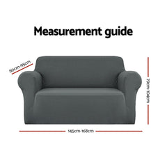 Artiss Sofa Cover Elastic Stretchable Couch Covers Grey 2 Seater.