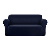 Artiss Sofa Cover Elastic Stretchable Couch Covers Navy 3 Seater.