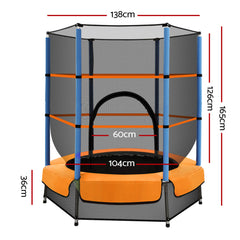 Everfit 4.5FT Trampoline Round Trampolines Kids Enclosure Outdoor Indoor Gift