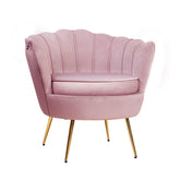 Artiss Armchair Lounge Chair Accent Armchairs Retro Single Sofa Velvet Pink.