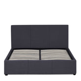 Milano Luxury Gas Lift Bed Frame And Headboard Double Queen King Black Dark Grey - Double - Dark Grey
