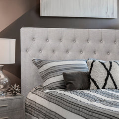 Milano Decor Westlake Lux Gas Lift Storage Bed Light Grey - Double