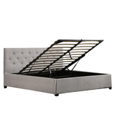 Milano Decor Westlake Lux Gas Lift Storage Bed Light Grey - Queen