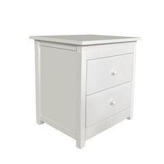 Milano Decor Bedside Table Byron Bay White Storage Cabinet Bedroom - One Pack - White