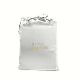 Royal Comfort Satin Sheet Set 4 Piece Fitted Flat Sheet Pillowcases - Queen - Silver