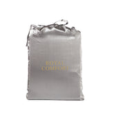 Royal Comfort Satin Sheet Set 4 Piece Fitted Flat Sheet Pillowcases - Queen - Charcoal