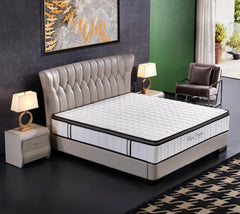 Ergopedic Mattress 5 Zone Latex Pocket Spring Mattress In A Box 30cm - King - White Grey Black