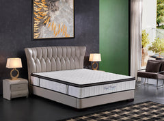 Ergopedic Mattress 5 Zone Latex Pocket Spring Mattress In A Box 30cm - King - White Grey Black