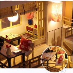 Dollhouse Miniature with Furniture Kit Plus Dust Proof and Music Movement - Japanese Apartment (1:24 Scale Creative Room Idea)