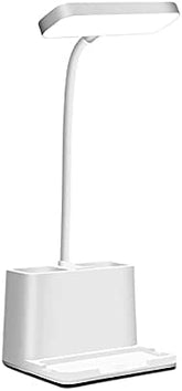 LED Desk lamp with Pen Holder with USB Charging Port and Adjustable 3 Kinds of Light for Office and Bedroom