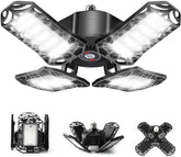 120W Ultra Bright Garage LED Deformable Ceiling Light with Adjustable Multi-Position Panels for Garage (12000LM - 6500K E26/E27)