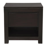 Ivy 1 Drawer Bedside Table (Chocolate)