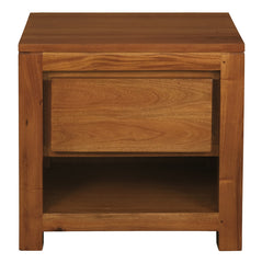 Ivy 1 Drawer Bedside Table (Light Pecan)