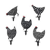 5PCS Garden Ornament Chicken Yard Art Outdoor Garden Backyard Lawn Decor Gift