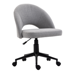 Fabric Office Chair Computer Upholstered Swivel Home Desk Chair Grey