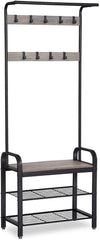 VASAGLE Coat Rack Stand Greige and Black HSR40MB