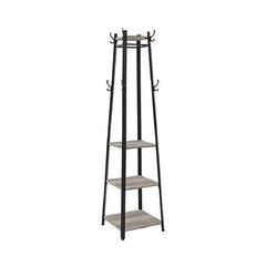 VASAGLE Coat Rack 3 Shelves Greige LCR080B02