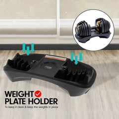 Powertrain 48kg Adjustable Dumbbell Home Gym Set Gold