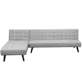 Sarantino 3-seater Corner Sofa Bed With Lounge Chaise Couch Furniture Light Grey