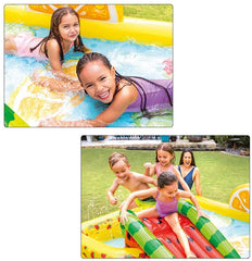 INTEX Fun'N Fruity Inflatable Play Centre Paddling Pool & Water Slide 57158EP
