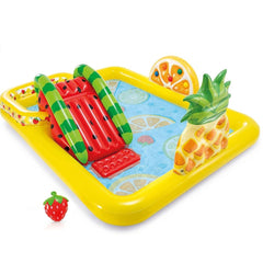 INTEX Fun'N Fruity Inflatable Play Centre Paddling Pool & Water Slide 57158EP