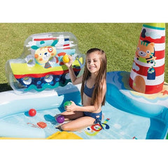 INTEX Fishing Fun Play Center Inflatable Kiddie Pool 57162NP