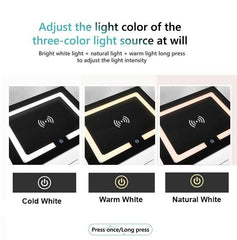 Smart Bedside Tables Side 3 Drawers Wireless Charging USB Left Hand Nightstand LED Light AU