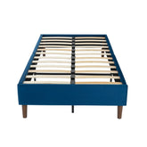 Velvet Blue Bed Frame – Queen