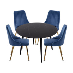 Blue Velvet Bistro Dining Set