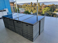 Bali 13PC Outdoor Dining Set – Grey