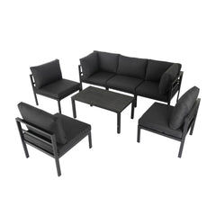 Outdoor 7 Piece Charcoal Grey Couches