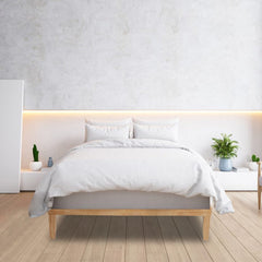 Warm Wooden Natural Bed Base Frame – Double