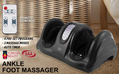 Forever Beauty Black Foot Massager Shiatsu Ankle Kneading Remote